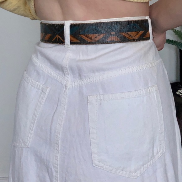 3/$20 | teal & orange pattern leather belt - Picture 3 of 6